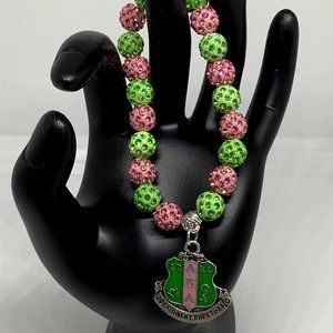 Sorority Bracelet For ALPHA KAPPA ALPHA Crest